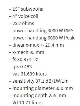 Subwoofer Αυτοκινήτου - DD AUDIO - REDLINE 815d D1 - Image 6