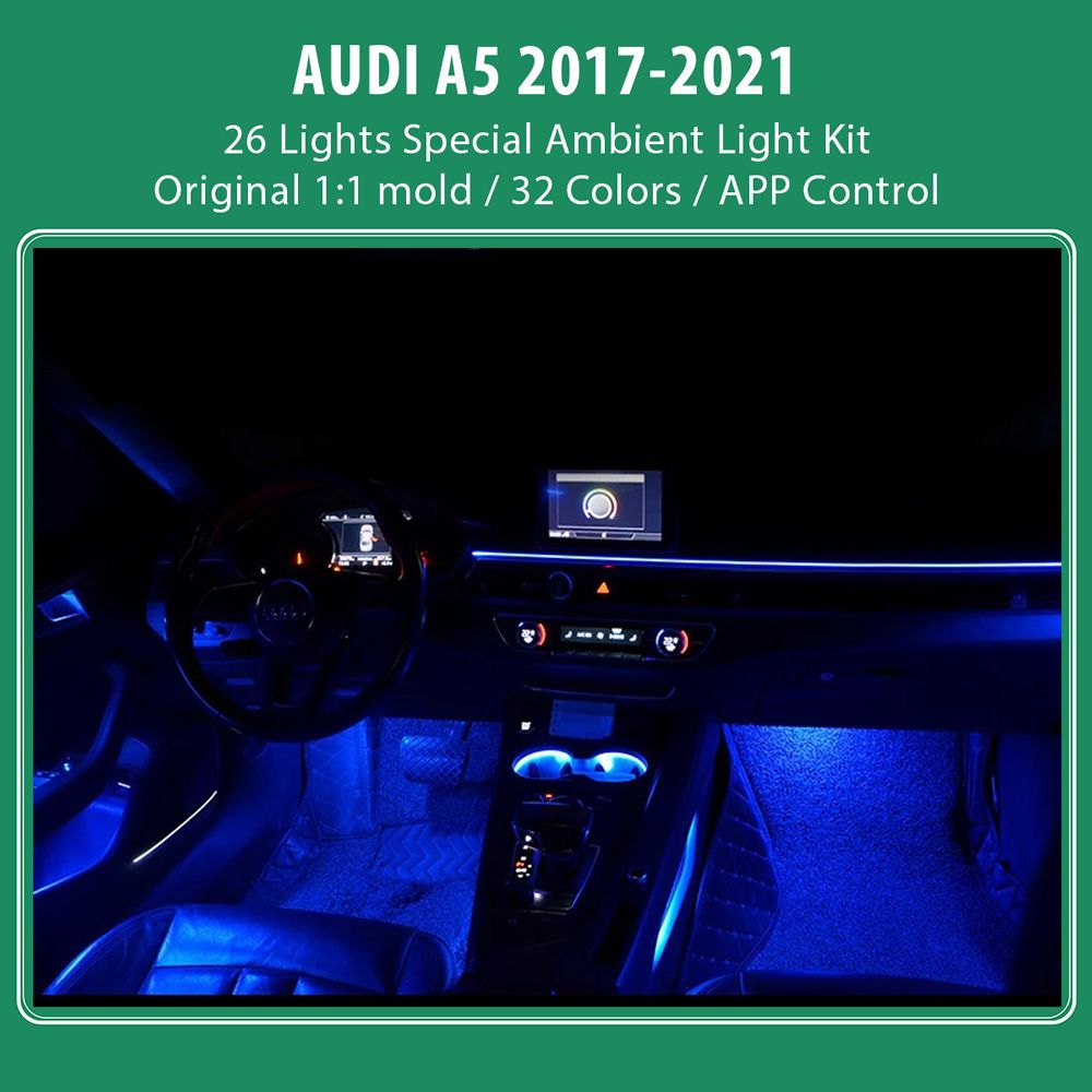 DIQ AMBIENT AUDI A5 (F5) mod. 2017-2021 (Digital iQ Ambient Light for Audi A5 mod. 2017-2021 with 26 Lights) - Image 2