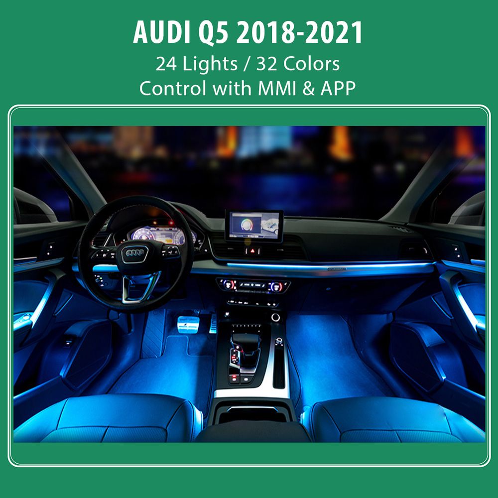 DIQ AMBIENT AUDI Q5 (FY) (Digital iQ Ambient Light for Audi Q5 mod. 2017-2024 with 24 Lights) - Image 2