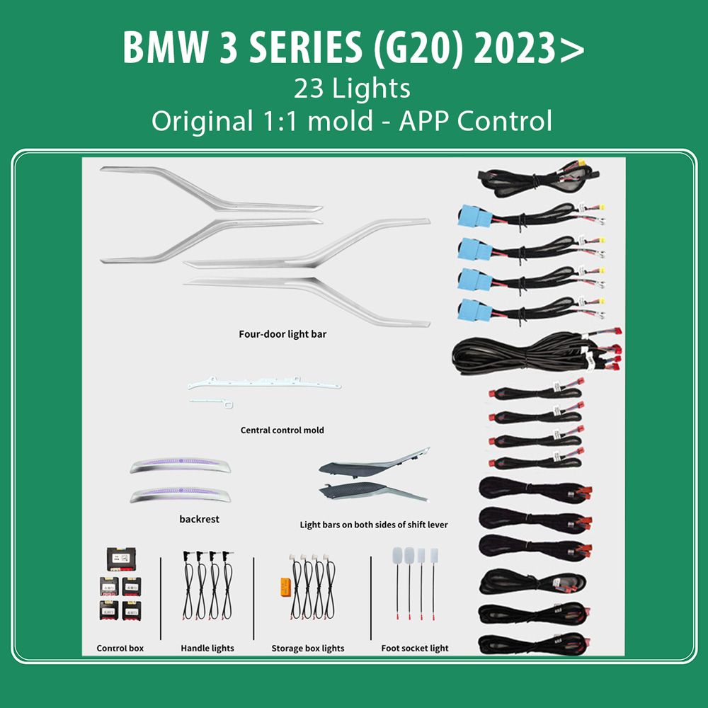 DIQ AMBIENT BMW S.3 (G20) FL mod. 2023> (Digital iQ Ambient Light for BMW Series 3 mod. 2023> FACELIFT with 23 Lights)