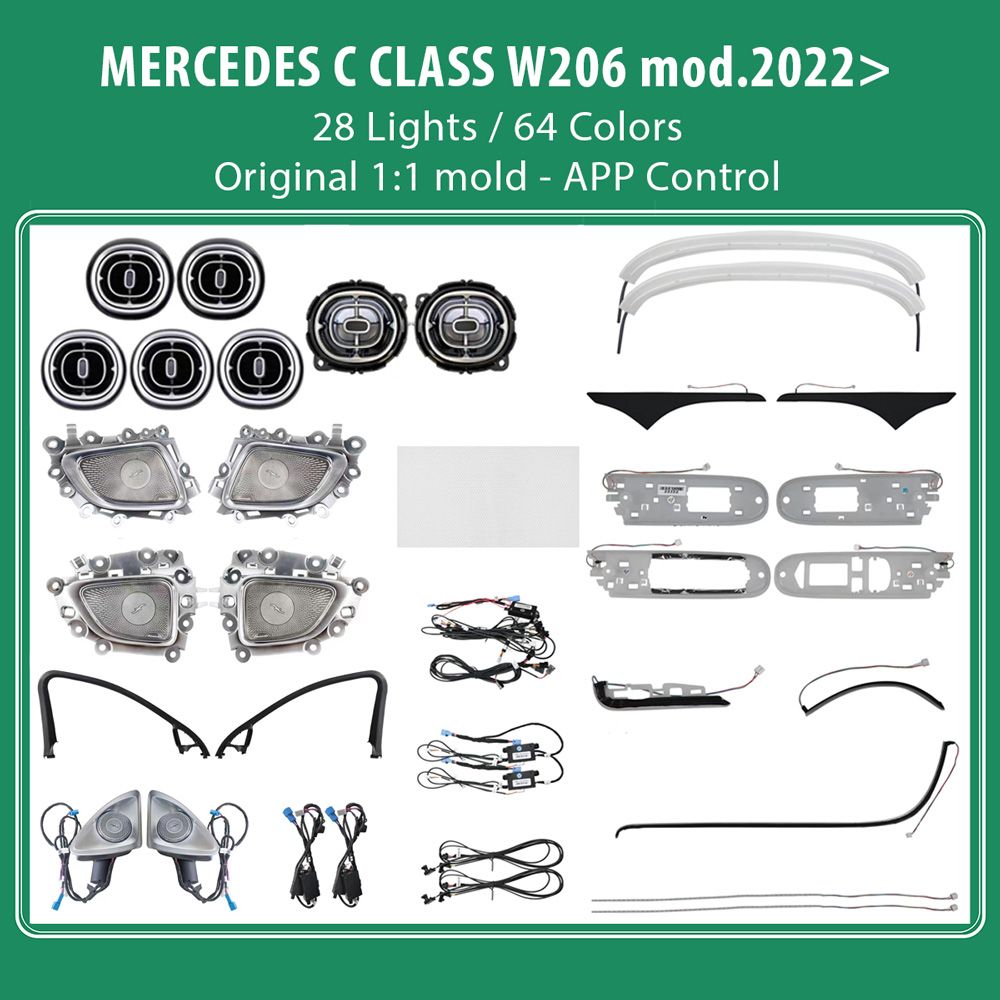 DIQ AMBIENT 8176 CN - BENZ C (W206) (Digital iQ Ambient Light for Mercedes C (W206) mod. 2022> with 24 Lights)