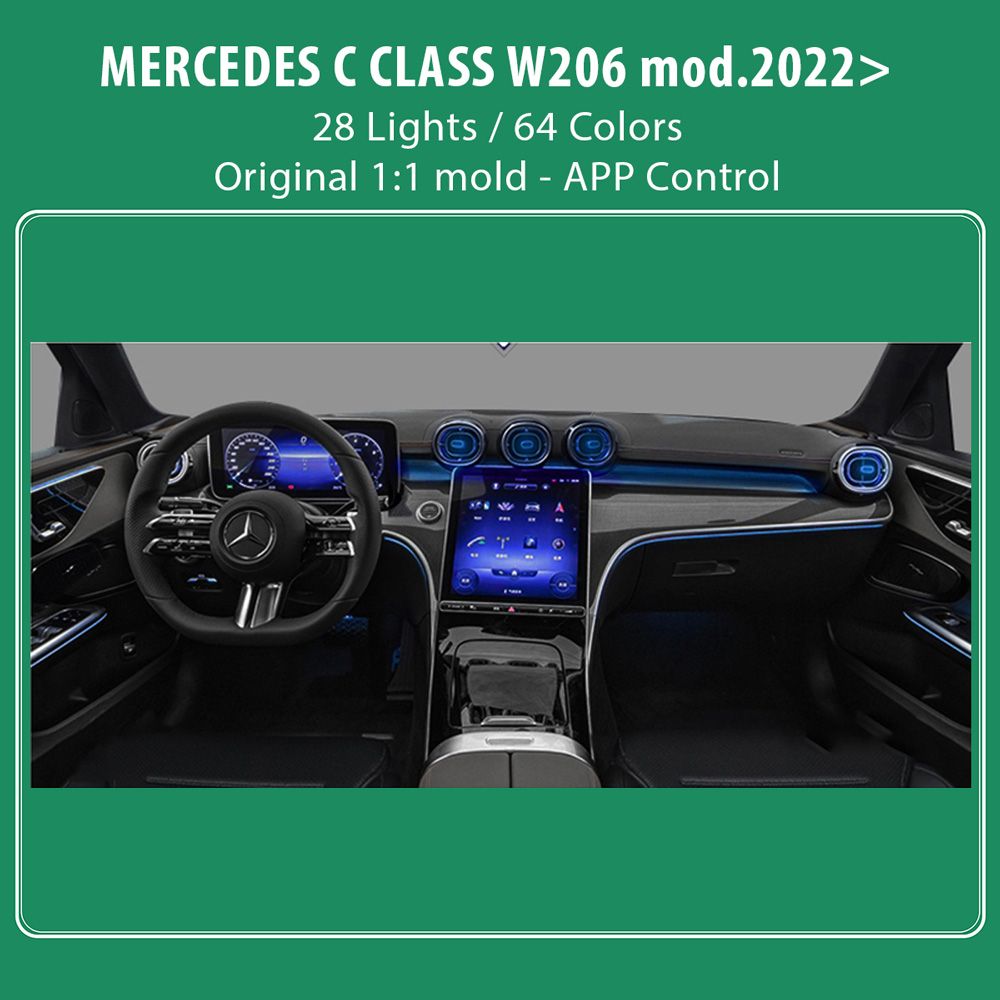 DIQ AMBIENT 8176 CN - BENZ C (W206) (Digital iQ Ambient Light for Mercedes C (W206) mod. 2022> with 24 Lights) - Image 2