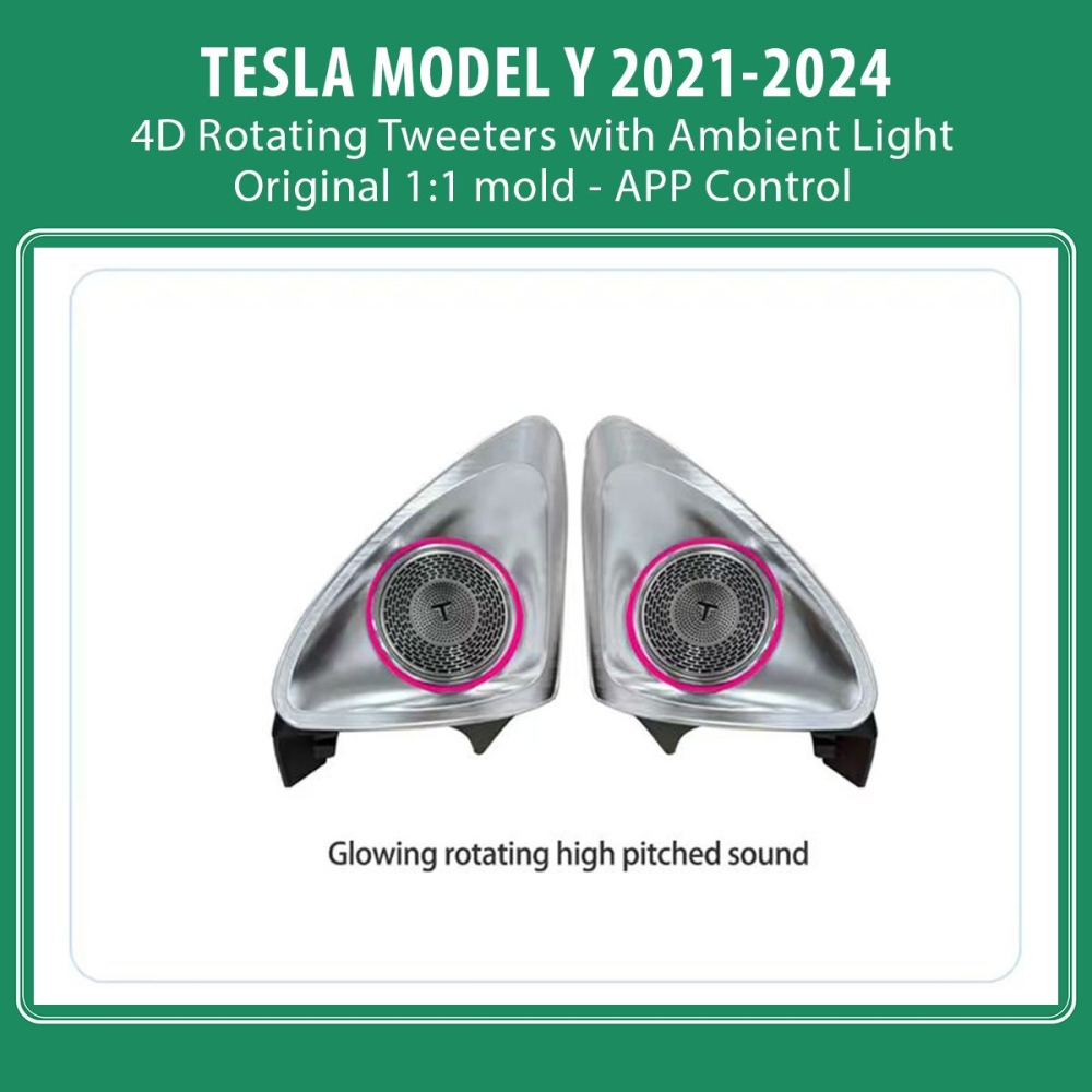 DIGITAL IQ AMBIENT TS 3922 TESLA MODEL Y mod. 2021-2024 (Ambient Light 4D Rotating Tweeters)