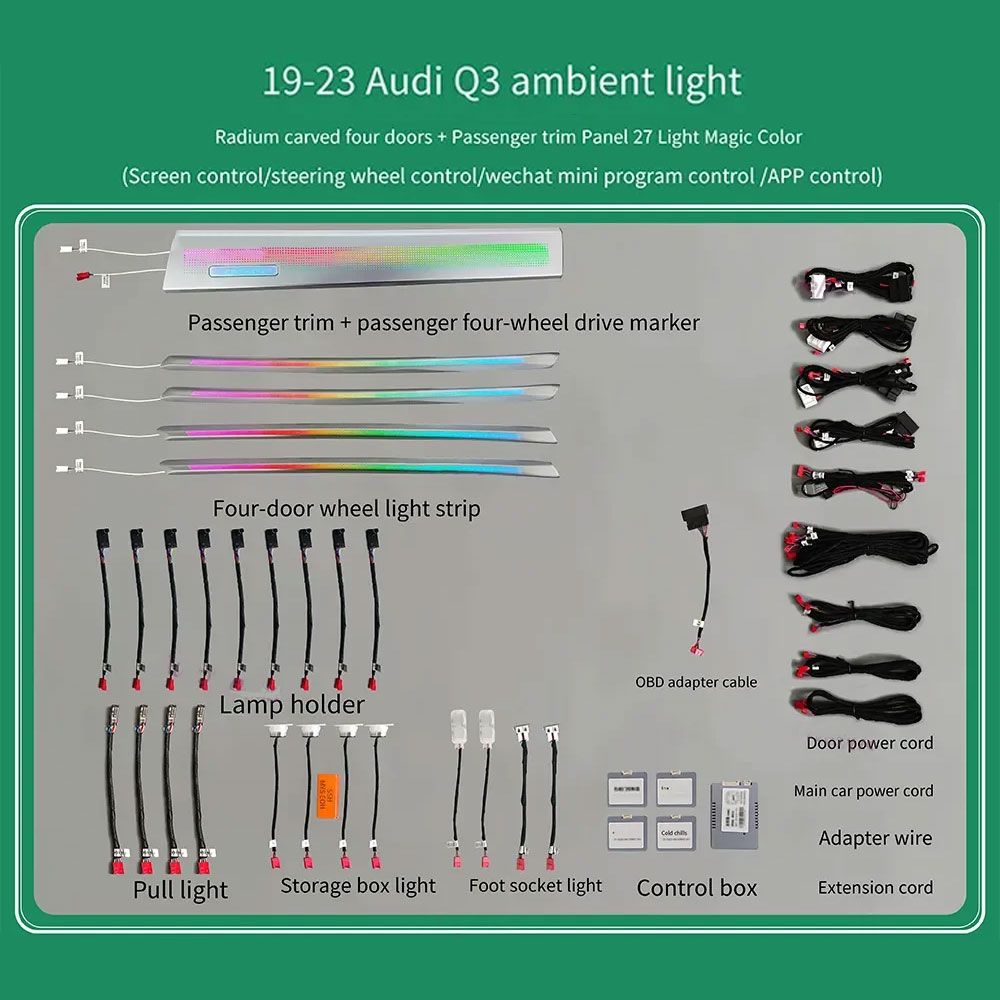 DIQ AMBIENT AUDI Q3 FULL (F3) mod.2019> (Digital iQ Ambient Light for Audi Q3 mod. 2019> with 27 Lights)
