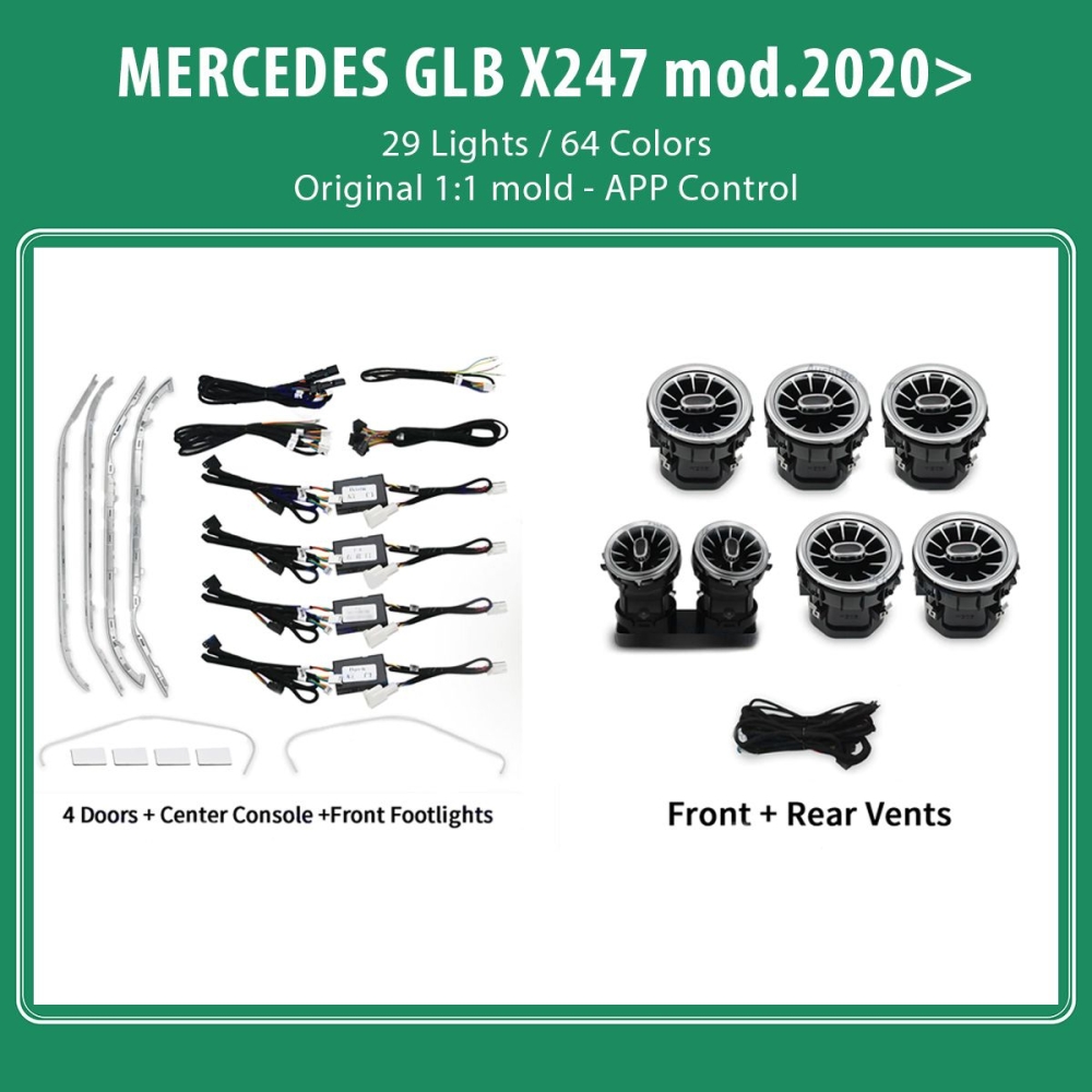 DIQ AMBIENT 8176 GLB C - ΒΕΝΖ GLB (X247) (Digital iQ Ambient Light for Mercedes GLB (X247) mod. 2020> with 29 Lights)