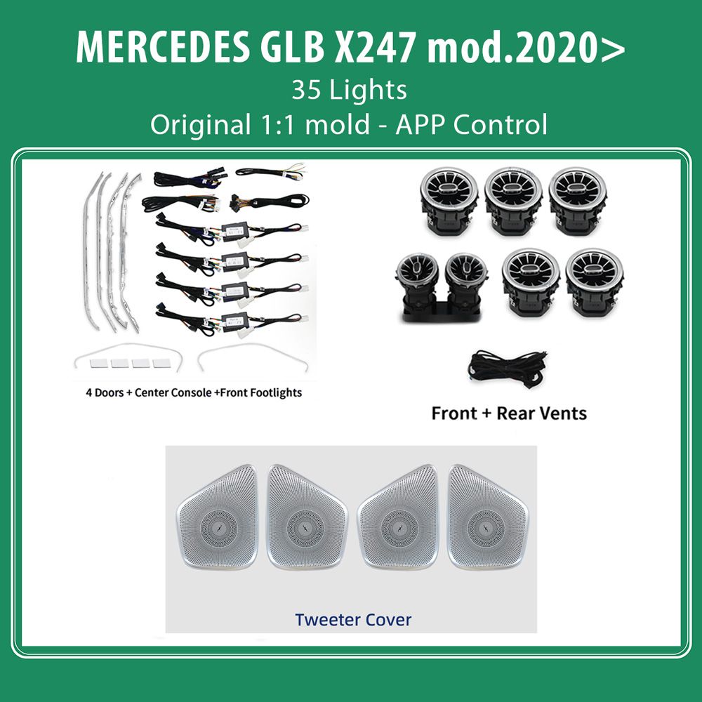 DIQ AMBIENT 8176 GLB E - BENZ GLB (X247) (Digital iQ Ambient Light for Mercedes GLB mod. 2020> with 35 Lights)