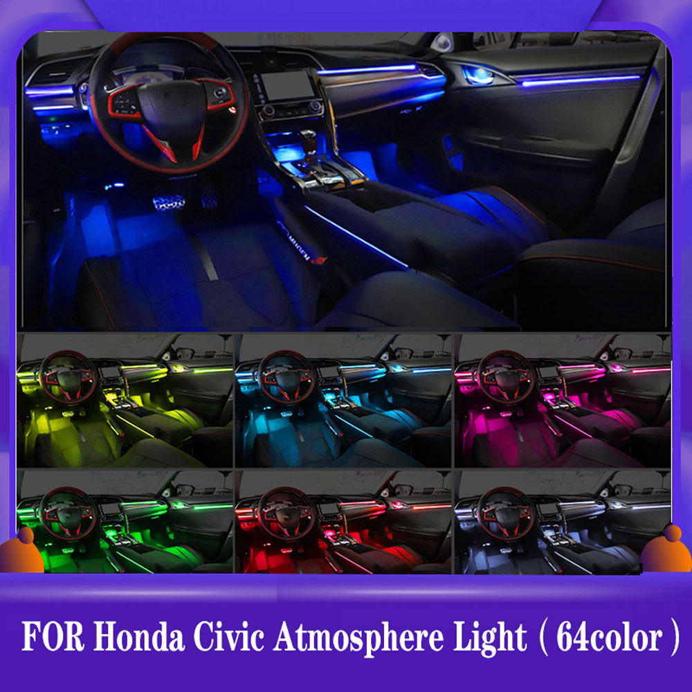 DIQ AMBIENT HONDA CIVIC X FULL mod. 2016-2021 (Digital iQ Ambient Dynamic Light for Honda Civic mod. 2016-2021 with 23 Lights - FULLKIT) - Image 2