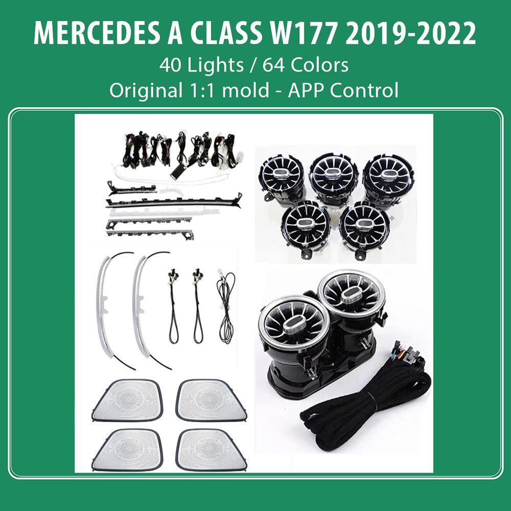 DIQ AMBIENT 8176 A4E (FK) - BENZ A (W177) mod. 2019-2024 (Digital iQ Ambient Light for MERCEDES A W177 mod. 2019-2024 with 40 Lights)
