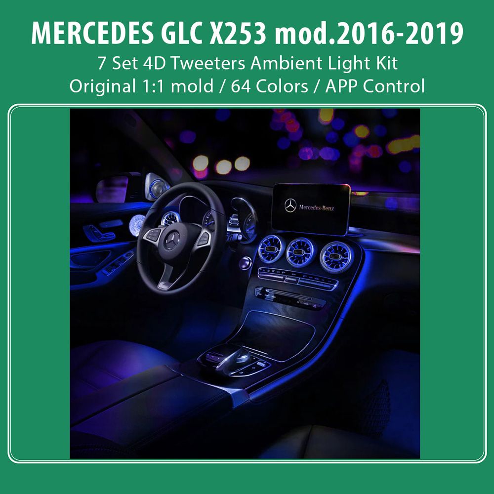 DIQ AMBIENT 8161 DCO2 - BENZ GLC (X253) (Digital iQ Ambient Light for Mercedes GLC (X253) mod. 2015-2018 with 7 Set 4D Kit) - Image 2