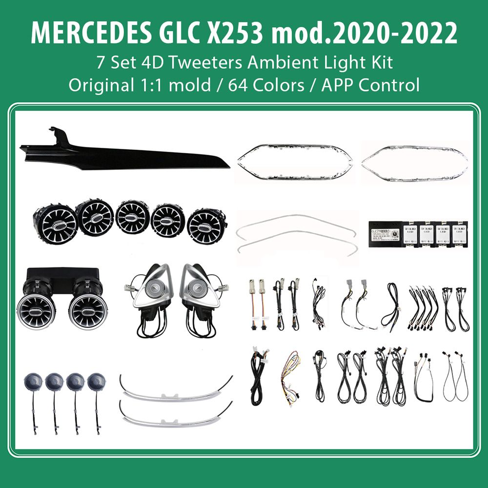 DIQ AMBIENT 8161 DCQ2 - BENZ GLC (X253) (Digital iQ Ambient Light for Mercedes GLC (X253) mod. 2019-2022 with 7 Set 4D Kit)