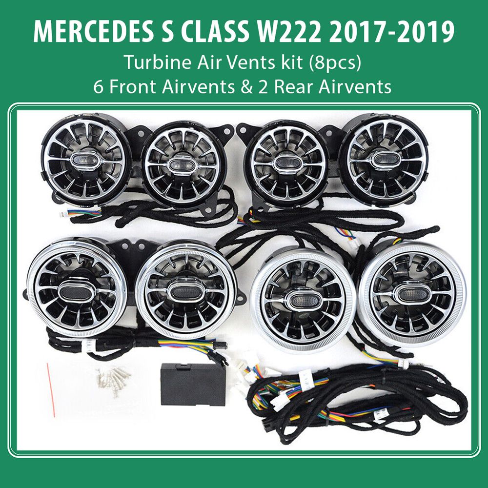 DIQ AMBIENT 8176 SE - BENZ S (W222) (Digital iQ Turbine Air Vent Ambient Light Kit MERCEDES S (W222) mod. 2017-2020)