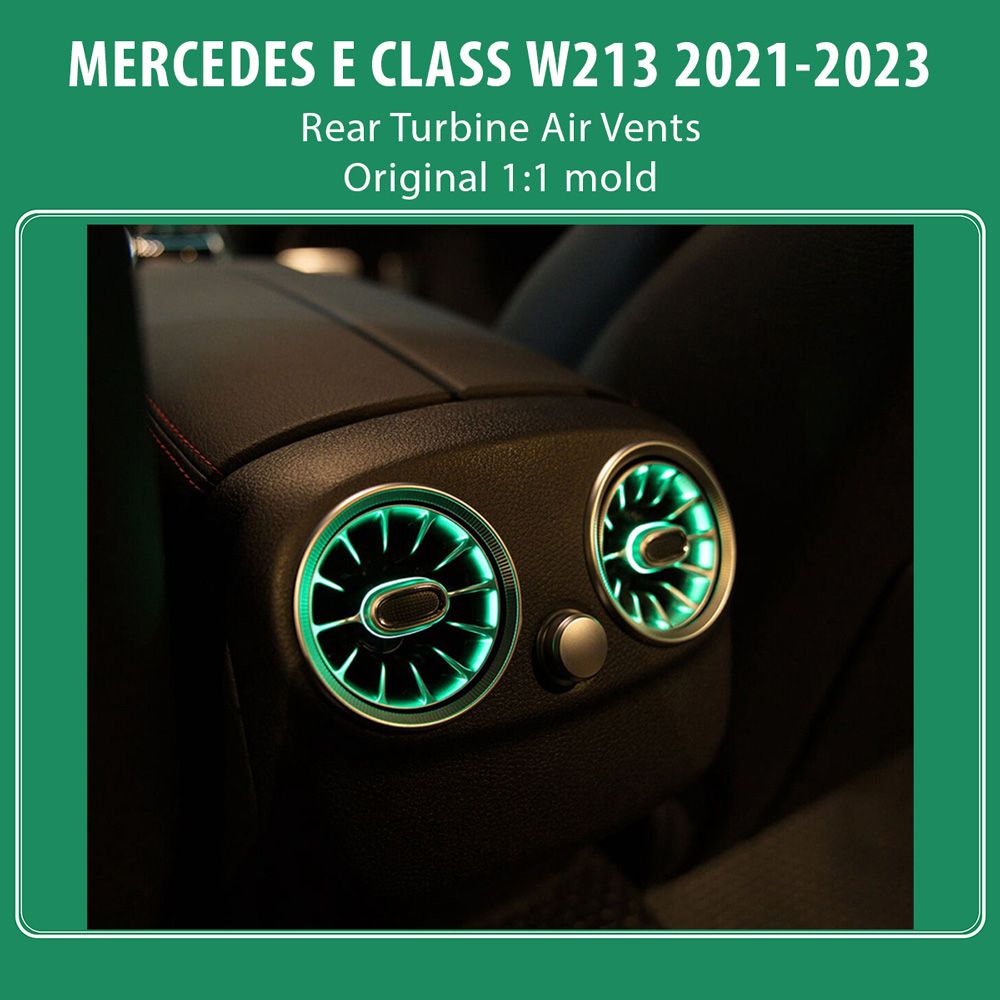 DIQ AMBIENT 8176 IB - REAR AIRVENTS for MERCEDES E (W213) (Digital iQ Rear Turbine Air Vent Ambient Light Kit MERCEDES E (W213) mod. 2020-2023) - Image 2
