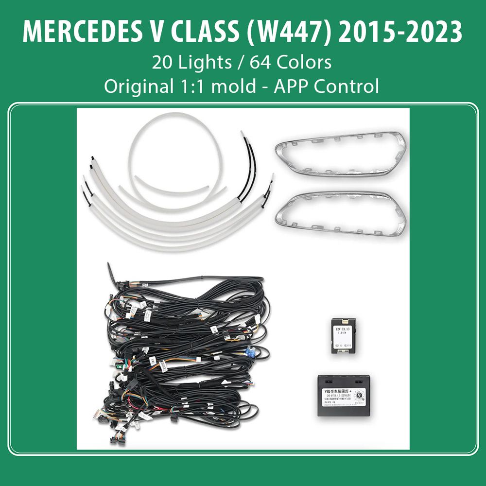 DIQ AMBIENT 8173 DIO - BENZ V (W447) (Digital iQ Ambient Light for Mercedes V-Class (W447) mod. 2015-2024 with 20 Lights)