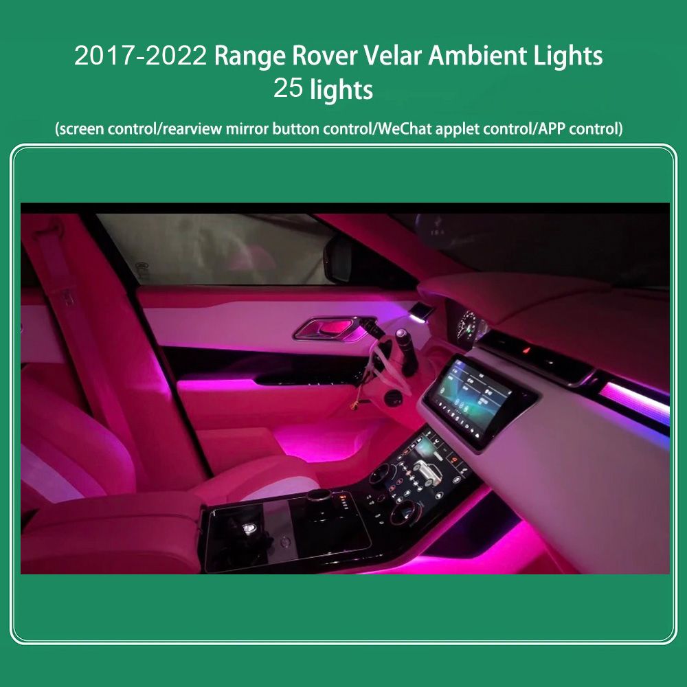 DIQ AMBIENT LR RANGE ROVER VELAR (L560) TRIM mod. 2017-2023 (Digital iQ Ambient Light for LAND ROVER RANGE ROVER VELAR (L560) mod. 2017> with 25 Lights) - Image 2