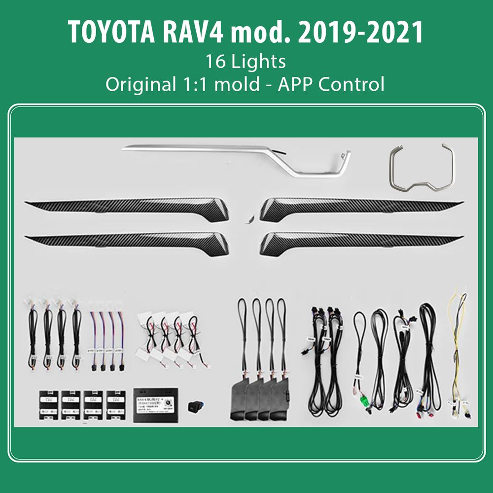DIQ AMBIENT TOYOTA RAV4 (XA50) mod. 2019> (Digital iQ Ambient Light for Toyota RAV4 mod. 2019> with 16 Lights)