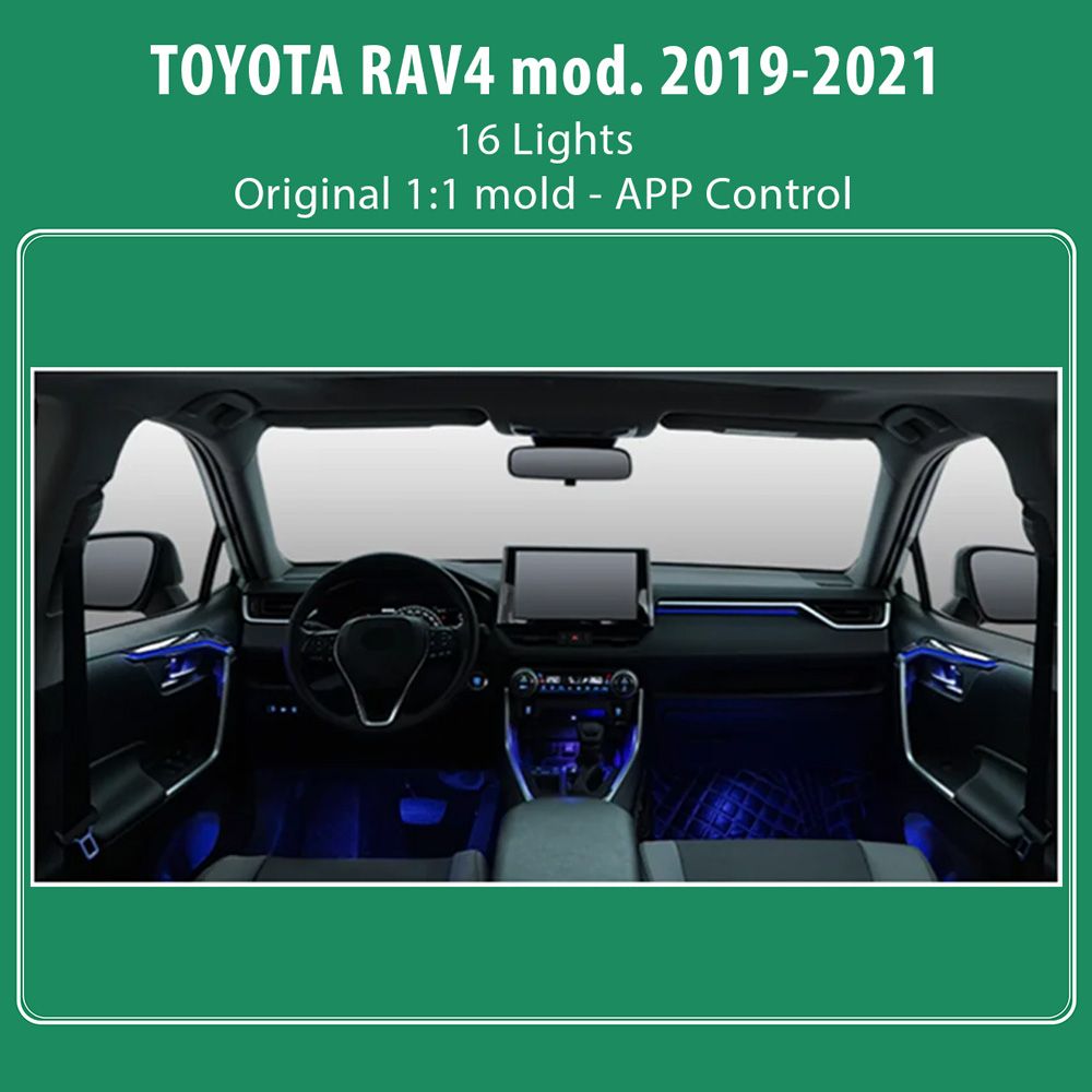 DIQ AMBIENT TOYOTA RAV4 (XA50) mod. 2019> (Digital iQ Ambient Light for Toyota RAV4 mod. 2019> with 16 Lights) - Image 2