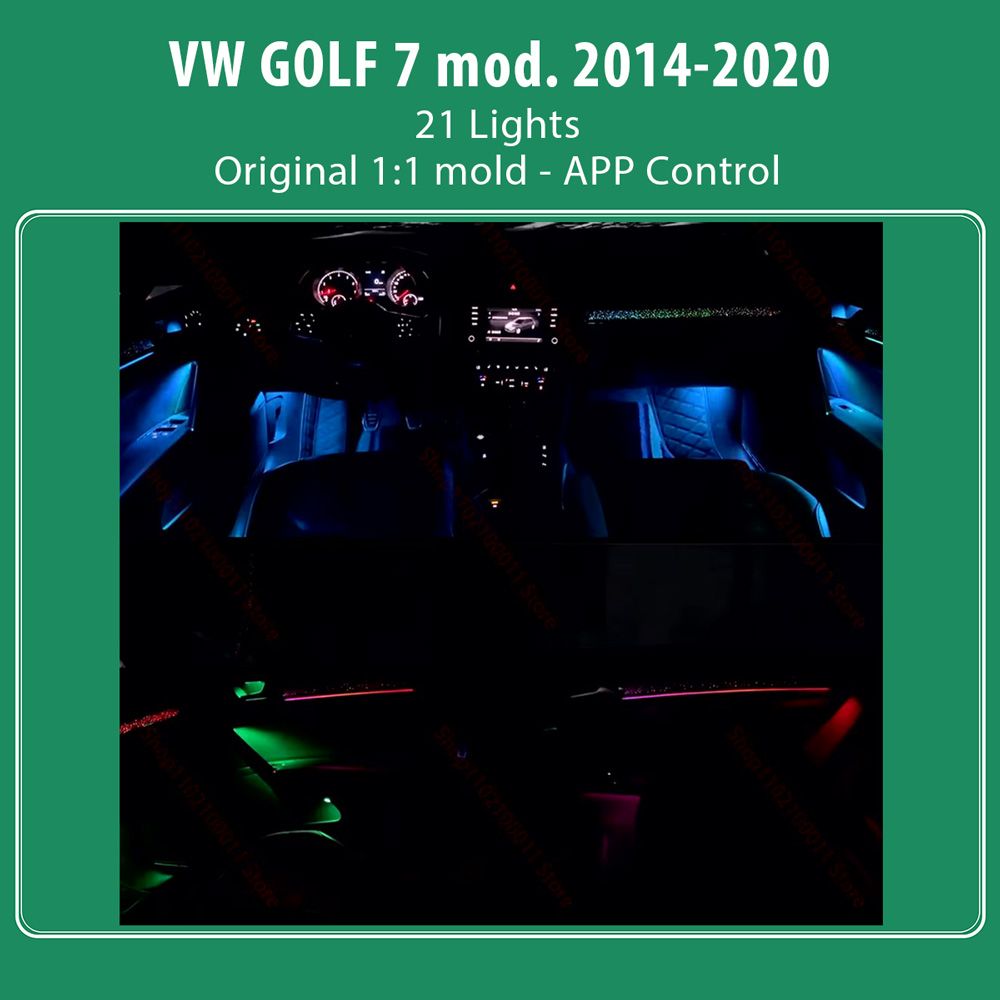 DIQ AMBIENT VW GOLF 7 (FK) mod. 2013-2021 (Digital iQ Ambient Light VW GOLF 7 mod. 2013-2021 with 21 Lights) - Image 2