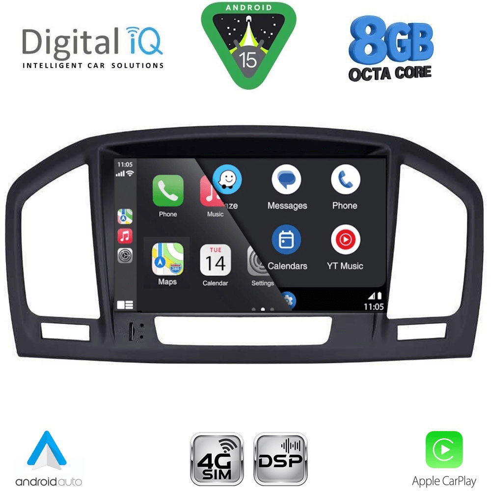 DIGITAL IQ BLM 714BL_CPA (8" DECK) MULTIMEDIA SYSTEM for OPEL INSIGNIA mod. 2008-2013 (BLACK) - Image 2