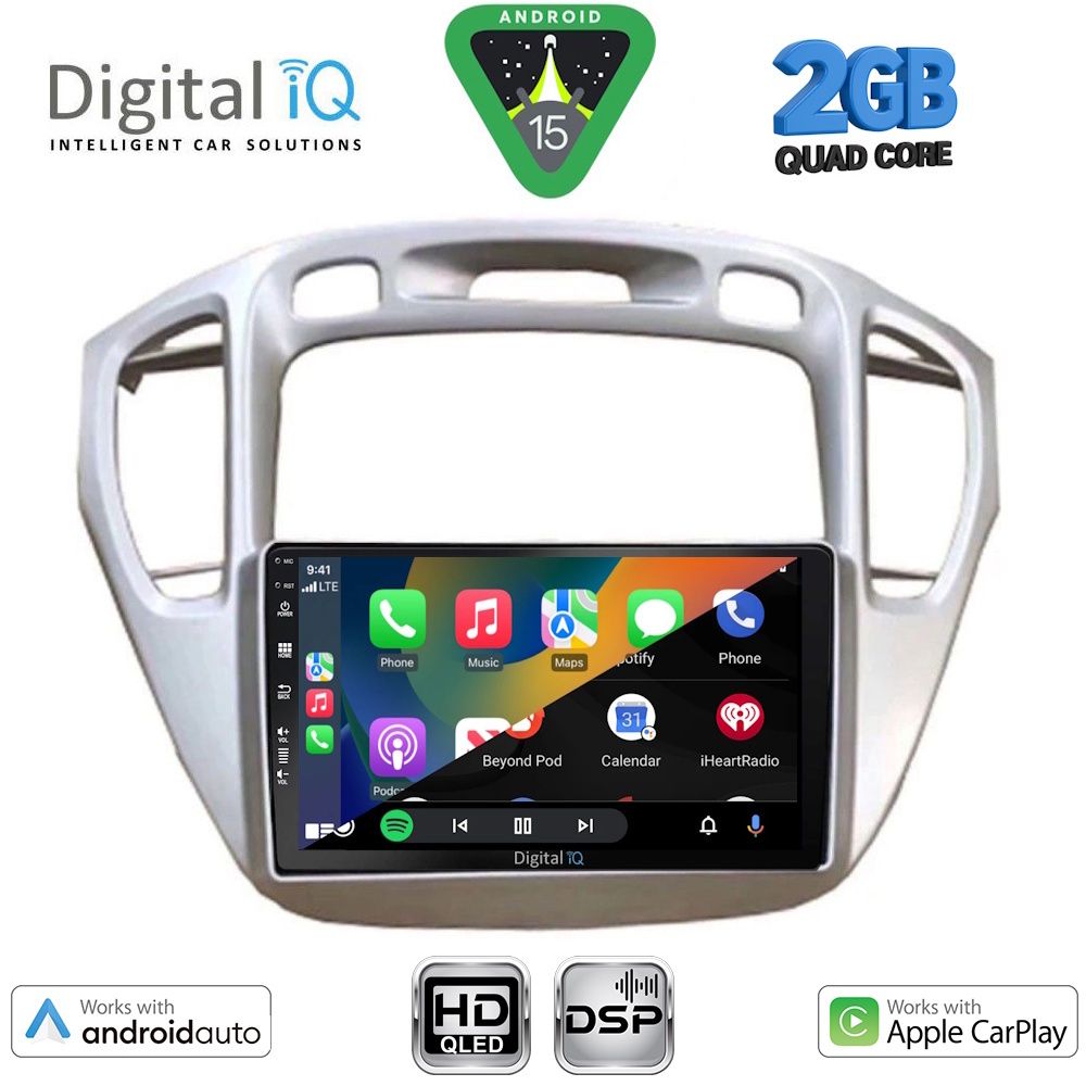 DIGITAL IQ BXC 3718_CPAA (9inc) MULTIMEDIA TABLET for TOYOTA HIGHLANDER mod. 2002-2009 - Image 2