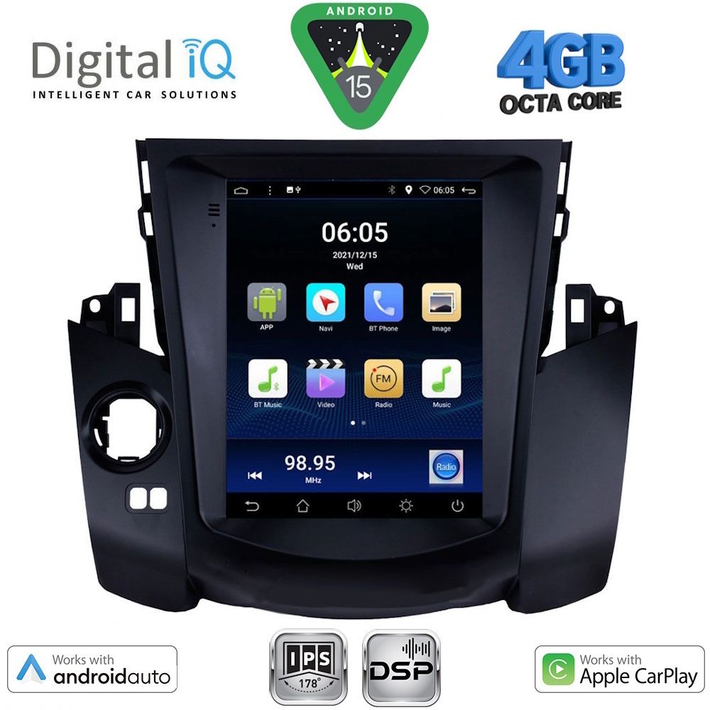 DIGITAL IQ BXF 6969_CPAA TESLA STYLE for TOYOTA RAV 4 mod. 2006-2012