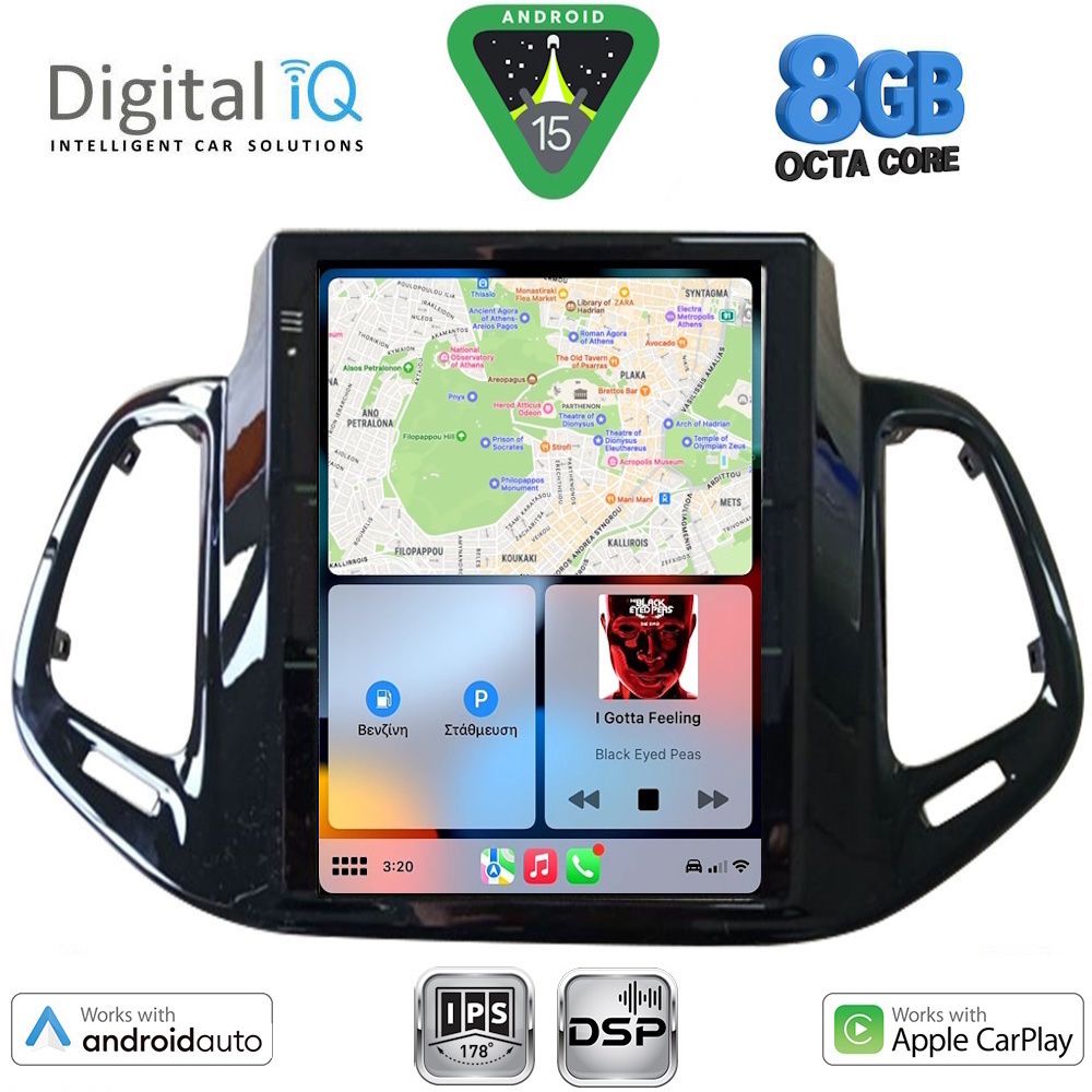 DIGITAL IQ BXF 7878_CPAA TESLA STYLE for JEEP COMPASS mod. 2017-2021 - Image 2