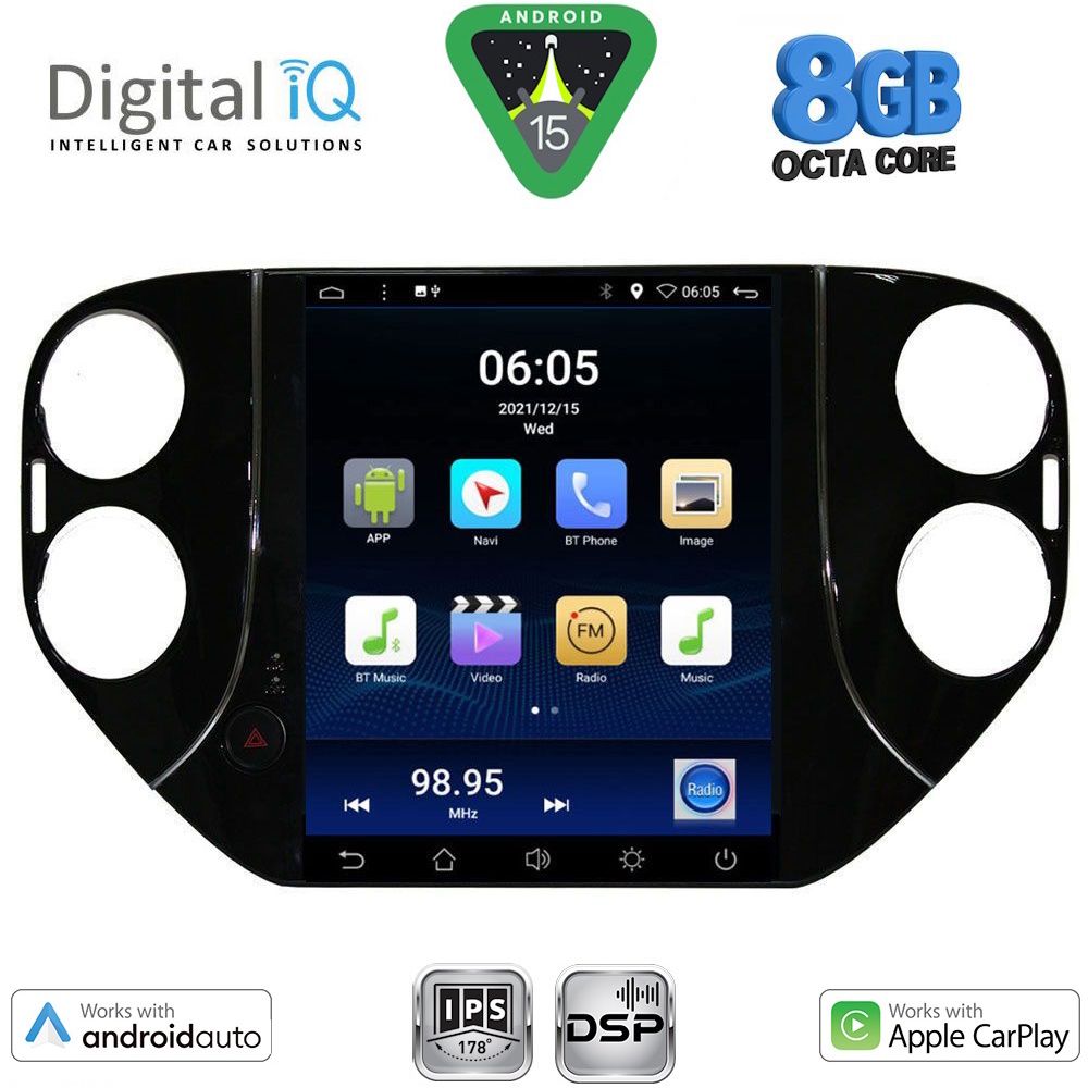 DIGITAL IQ BXF 7989_CPAA TESLA STYLE for VW TIGUAN mod. 2010-2013