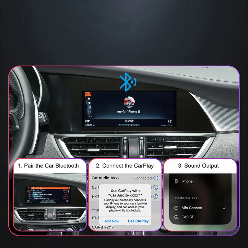 DIGITAL IQ AR 749F CPA (INTERFACE WIRELESS CARPLAY / ANDROID AUTO BOX for ALFA ROMEO GIULIA - STELVIO mod. 2015-2026 with 2 CAMERAS) - Image 8