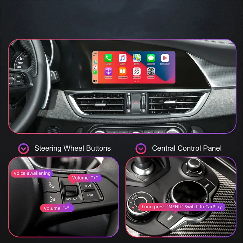 DIGITAL IQ AR 749F CPA (INTERFACE WIRELESS CARPLAY / ANDROID AUTO BOX for ALFA ROMEO GIULIA - STELVIO mod. 2015-2026 with 2 CAMERAS) - Image 7