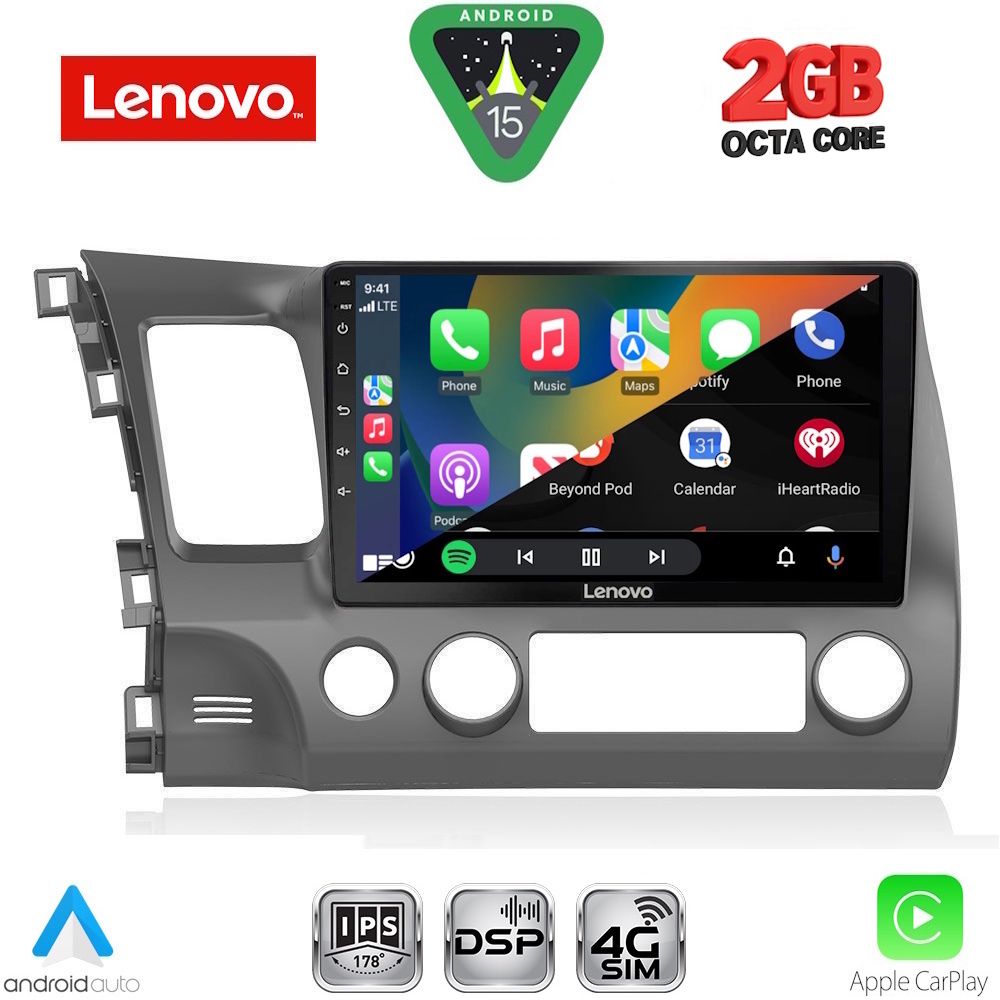 LENOVO LVF 5188_CPA (10inc) MULTIMEDIA TABLET for HONDA CIVIC 4D mod. 2006-2012 - Image 2