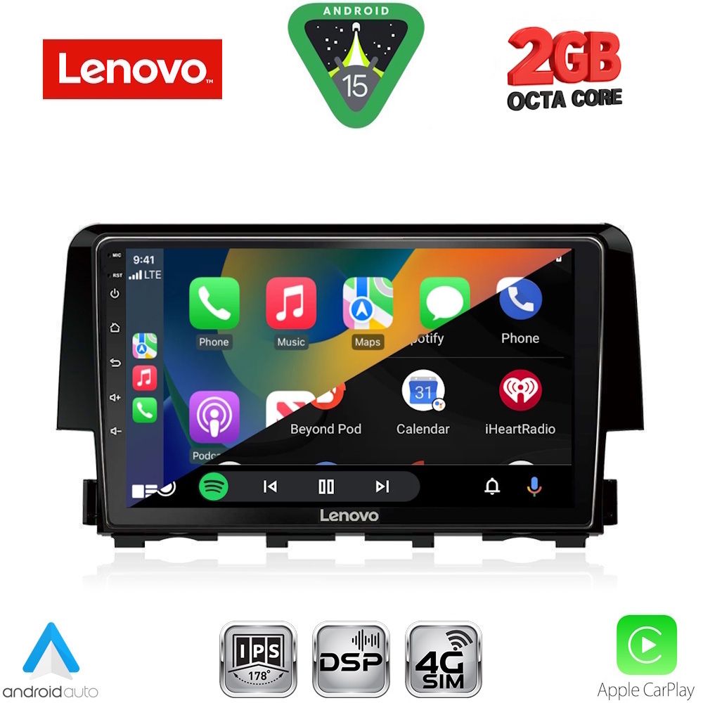 LENOVO LVF 5191_CPA (9inc) MULTIMEDIA TABLET for HONDA CIVIC mod. 2016-2022 - Image 2