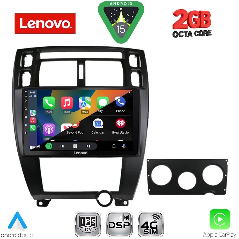 LENOVO LVF 5241BL_CPA (10inc) MULTIMEDIA TABLET for HYUNDAI TUCSON mod. 2004-2010 (BLACK) - Image 2