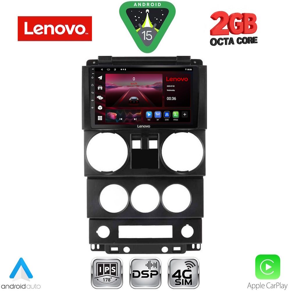 LENOVO LVF 5293_CPA (9inc) MULTIMEDIA TABLET for JEEP WRANGLER mod. 2006-2011