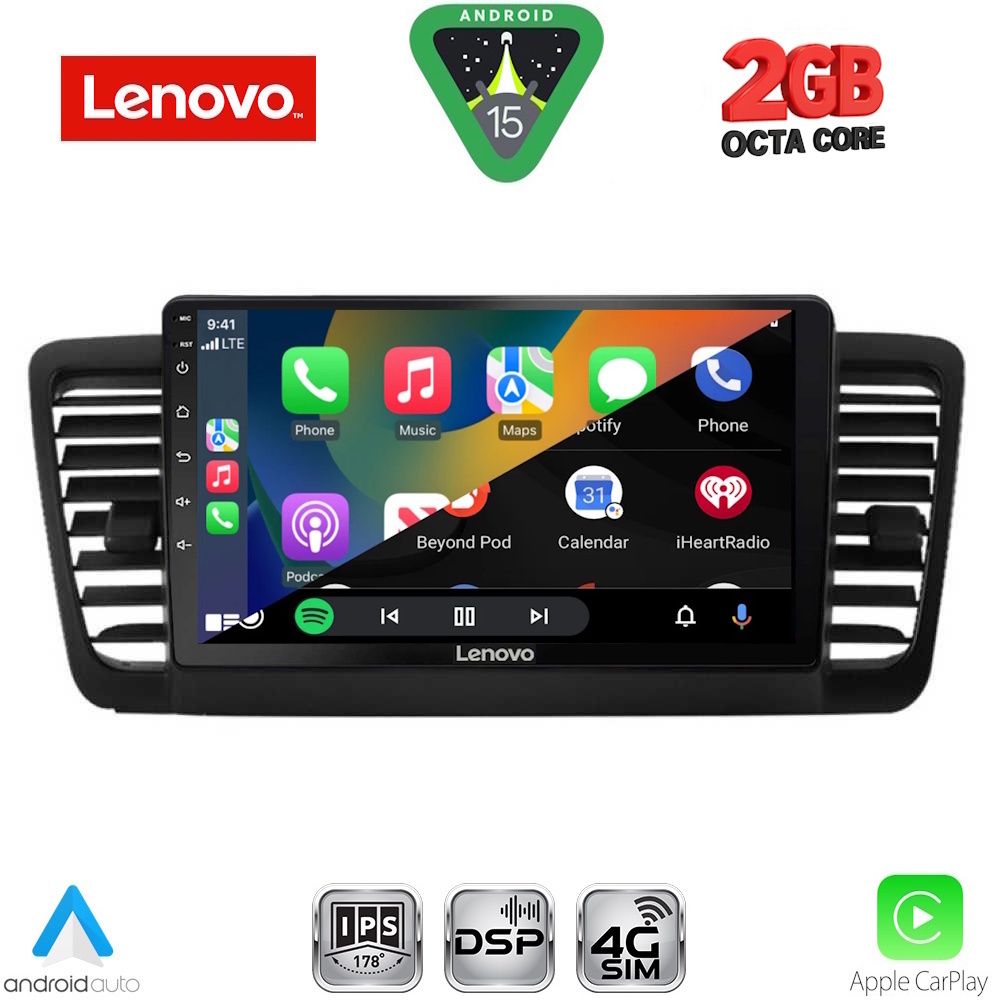 LENOVO LVF 5665_CPA (9inc) MULTIMEDIA TABLET for SUBARU LEGACY - OUTBACK mod. 2002-2008 - Image 2