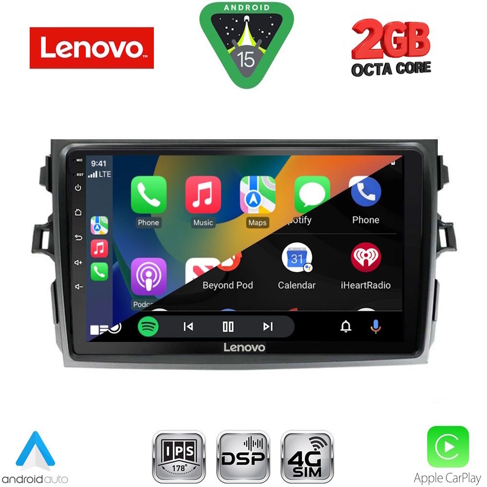 LENOVO LVF 5713_CPA (9inc) MULTIMEDIA TABLET for TOYOTA COROLLA 4D mod. 2006-2012 - Image 2