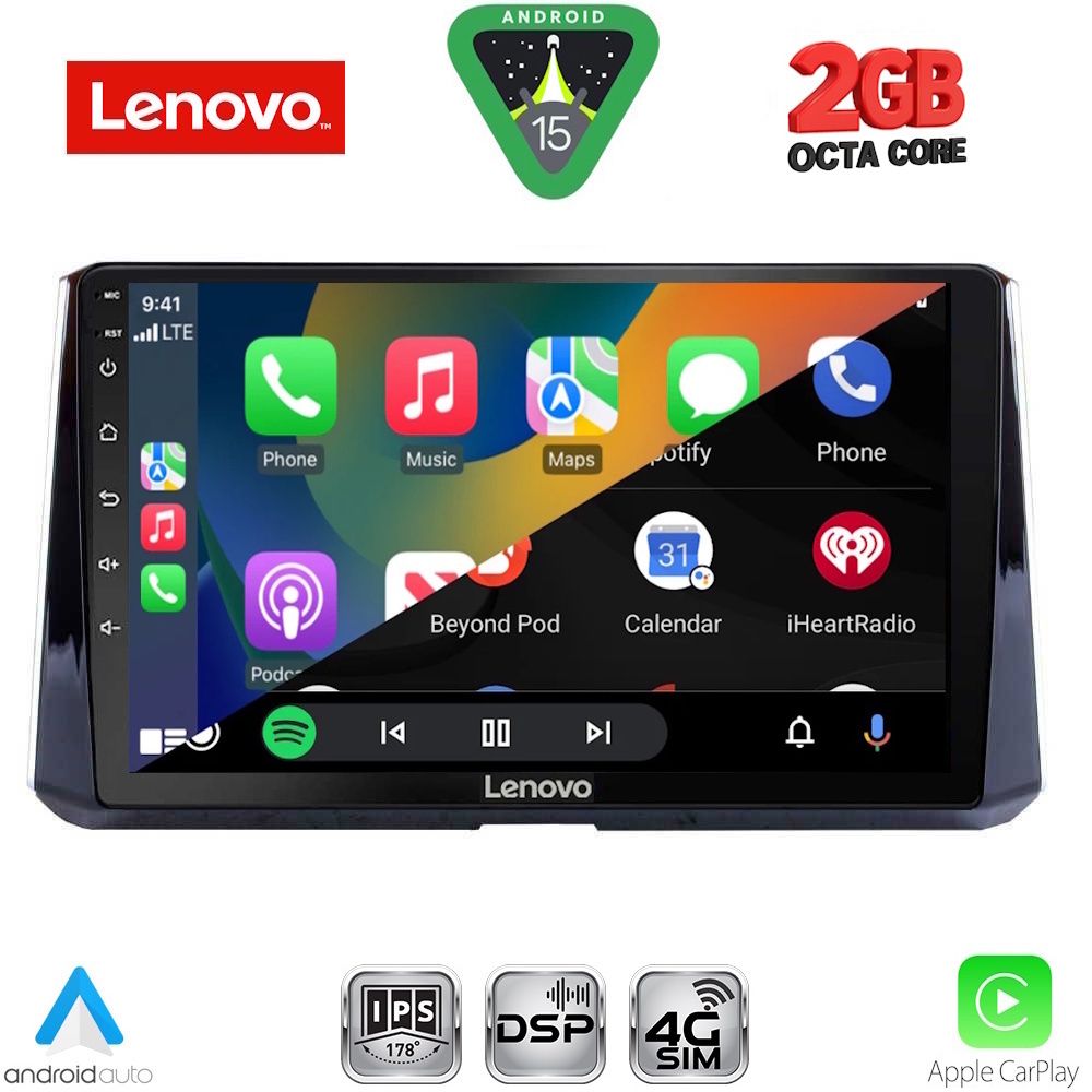 LENOVO LVF 5716_CPA (10inc) MULTIMEDIA TABLET for TOYOTA COROLLA mod. 2019-2026 - Image 2