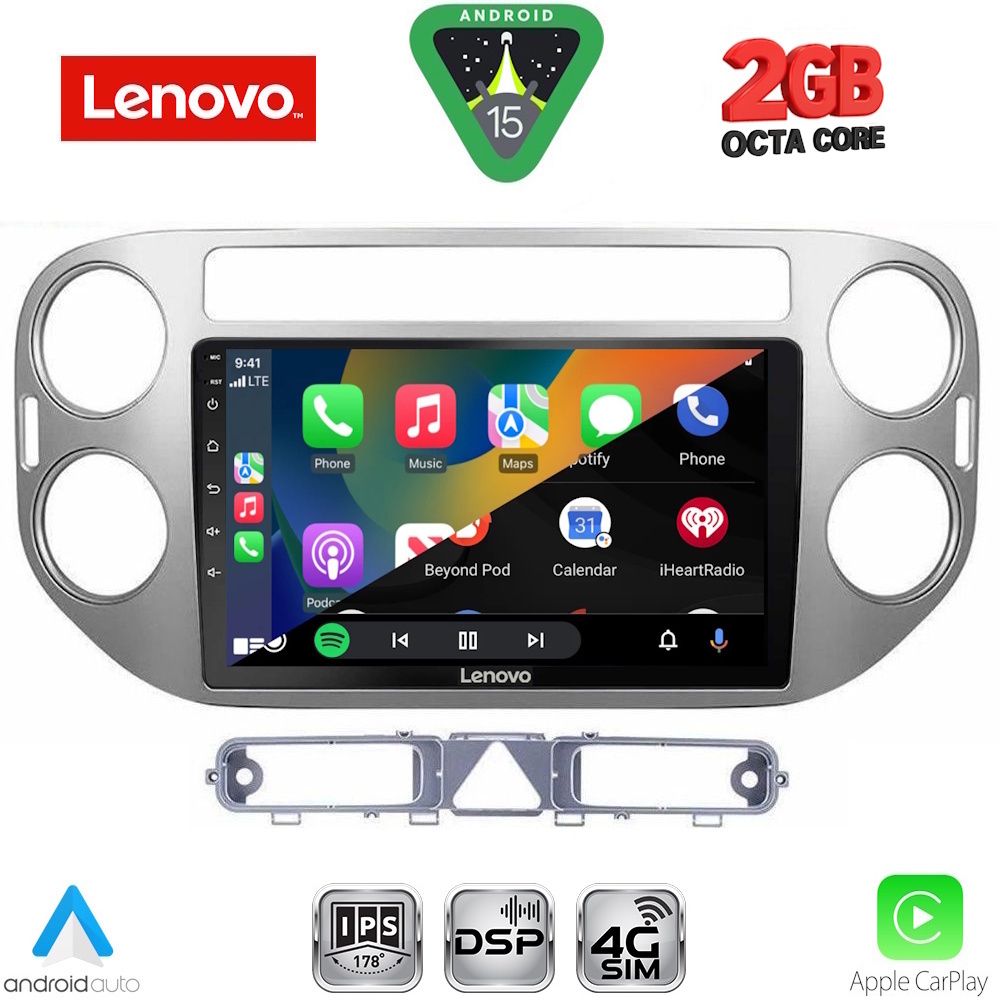 LENOVO LVF 5759GR_CPA (9inc) MULTIMEDIA TABLET for VW TIGUAN mod. 2004-2011 (GREY) - Image 2