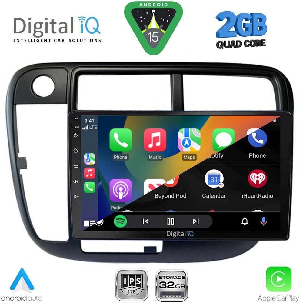 DIGITAL IQ RSD 1186_CPA CLIMA (9inc) MULTIMEDIA TABLET for HONDA CIVIC mod. 1995-2001 - Image 2