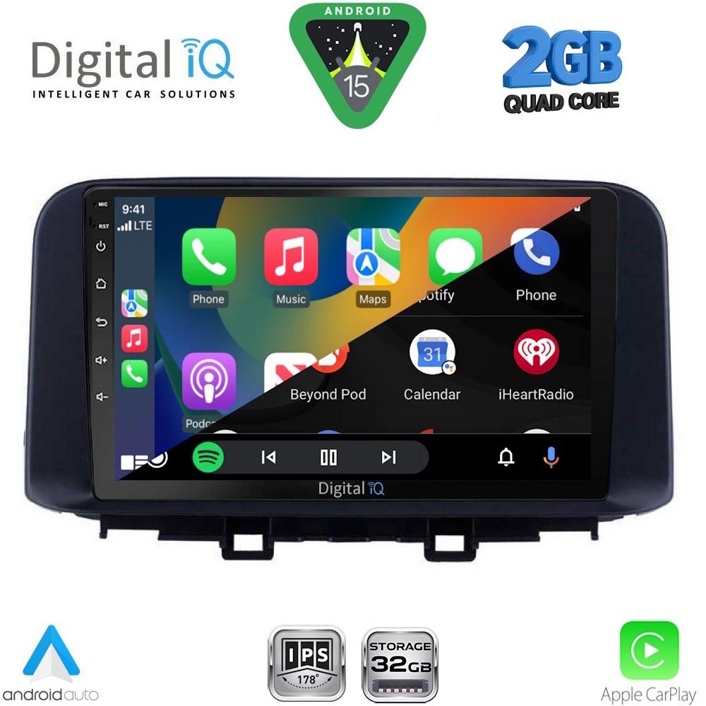 DIGITAL IQ RSD 1237_CPA (10inc) MULTIMEDIA TABLET for HYUNDAI KONA mod. 2017-2023 - Image 2
