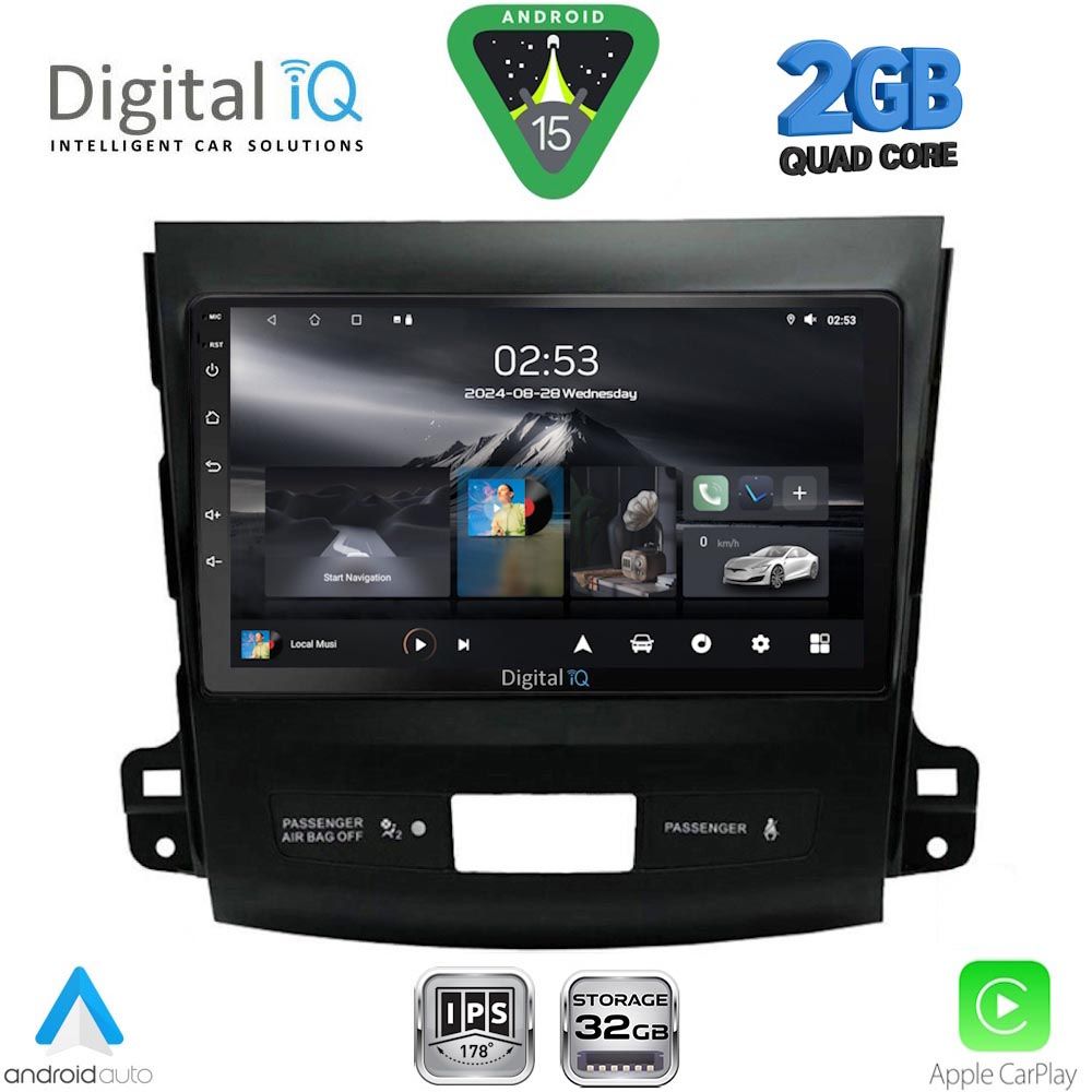 DIGITAL IQ RSD 1442_CPA (9inc) MULTIMEDIA TABLET for CITROEN C-CROSSER | MITSUBISHI OUTLANDER | PEUGEOT 4007 mod. 2006-2012