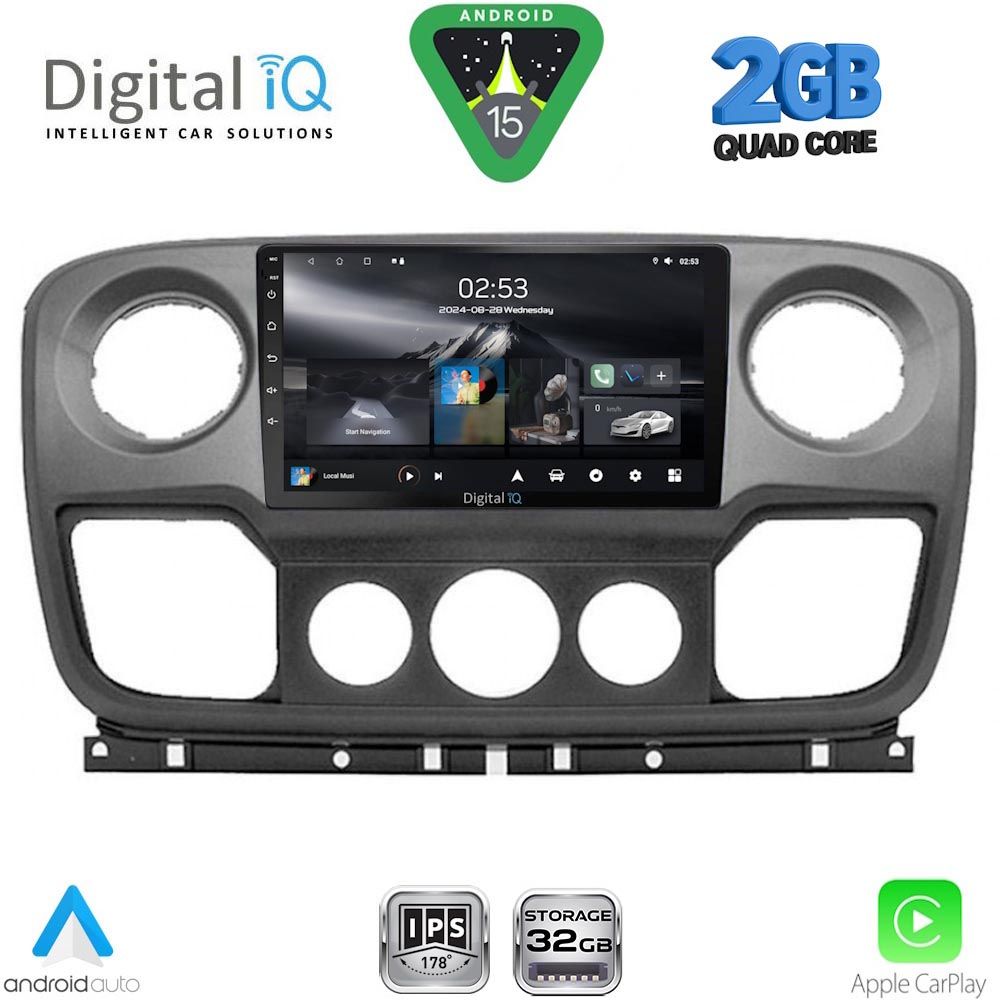 DIGITAL IQ RSD 1463_CPA (10inc) MULTIMEDIA TABLET for NISSAN NV400 - OPEL MOVANO - RENAULT MASTER mod. 2010-2020
