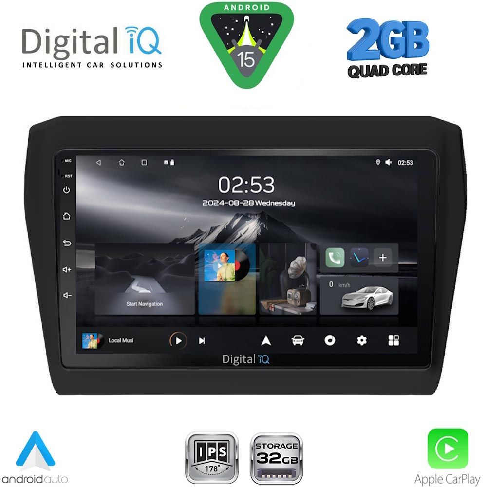 DIGITAL IQ RSD 1686_CPA (9inc) MULTIMEDIA TABLET for SUZUKI SWIFT mod. 2017-2023