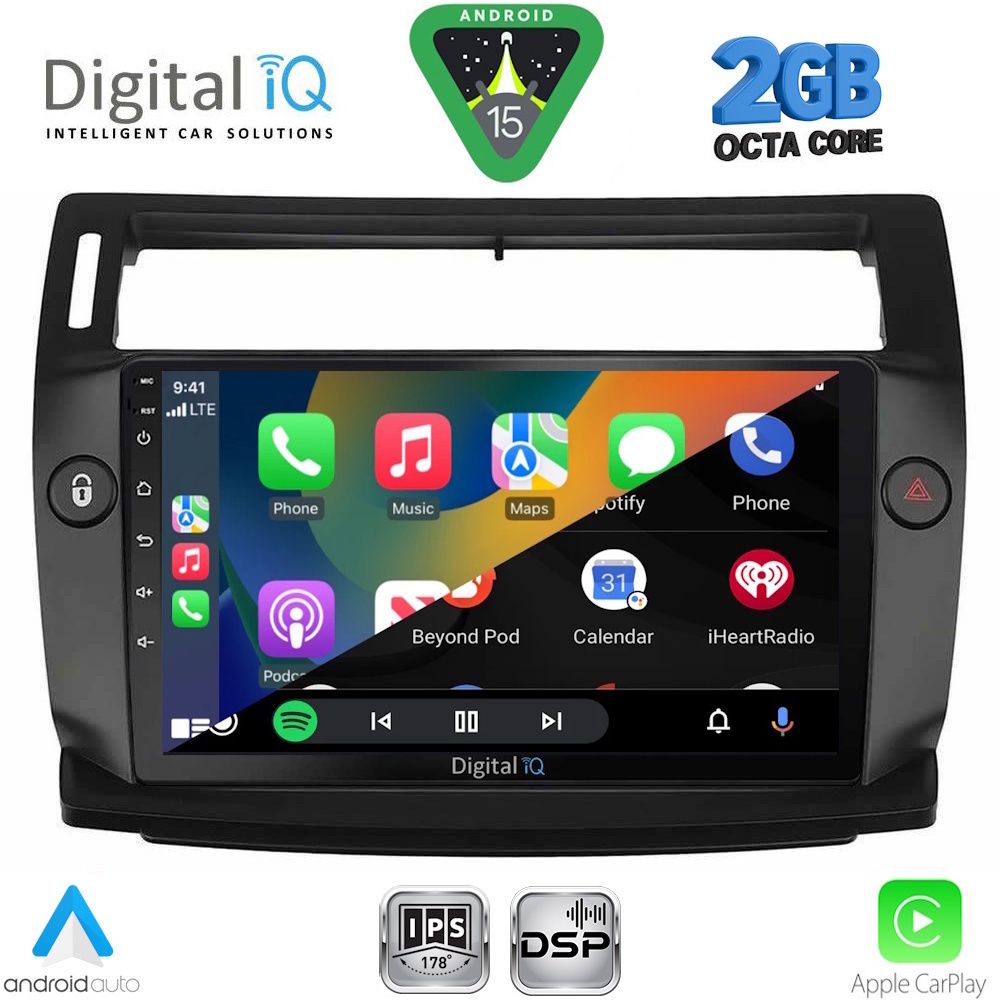 DIGITAL IQ RSF 4084BL_CPA (9inc) MULTIMEDIA TABLET for CITROEN C4 mod. 2004-2011 (BLACK) - Image 2