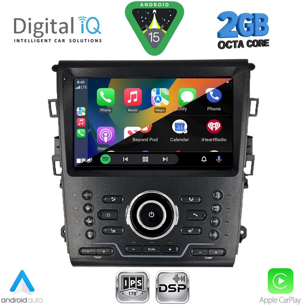 DIGITAL IQ RSF 4164_CPA CLIMA (9inc) MULTIMEDIA TABLET for FORD MONDEO mod. 2014-2023 - Image 2