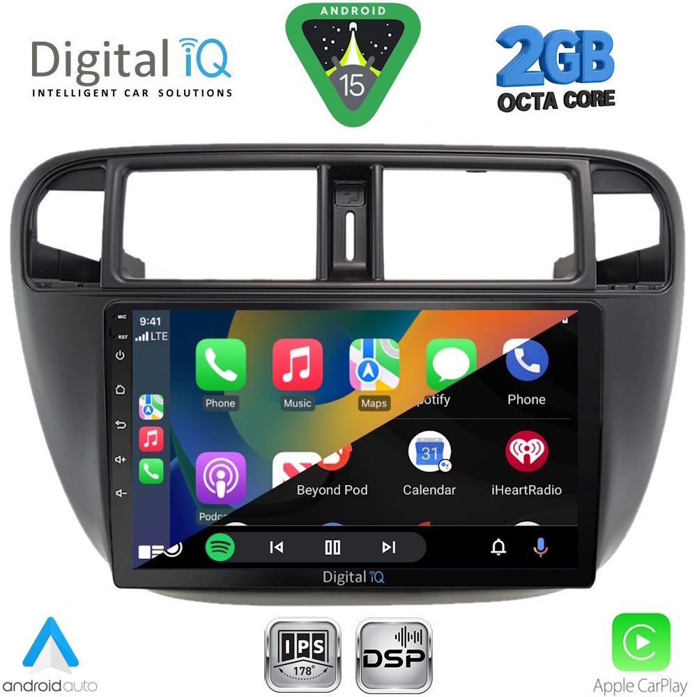 DIGITAL IQ RSF 4186_CPA A/C (9inc) MULTIMEDIA TABLET for HONDA CIVIC mod. 1995-2001 - Image 2