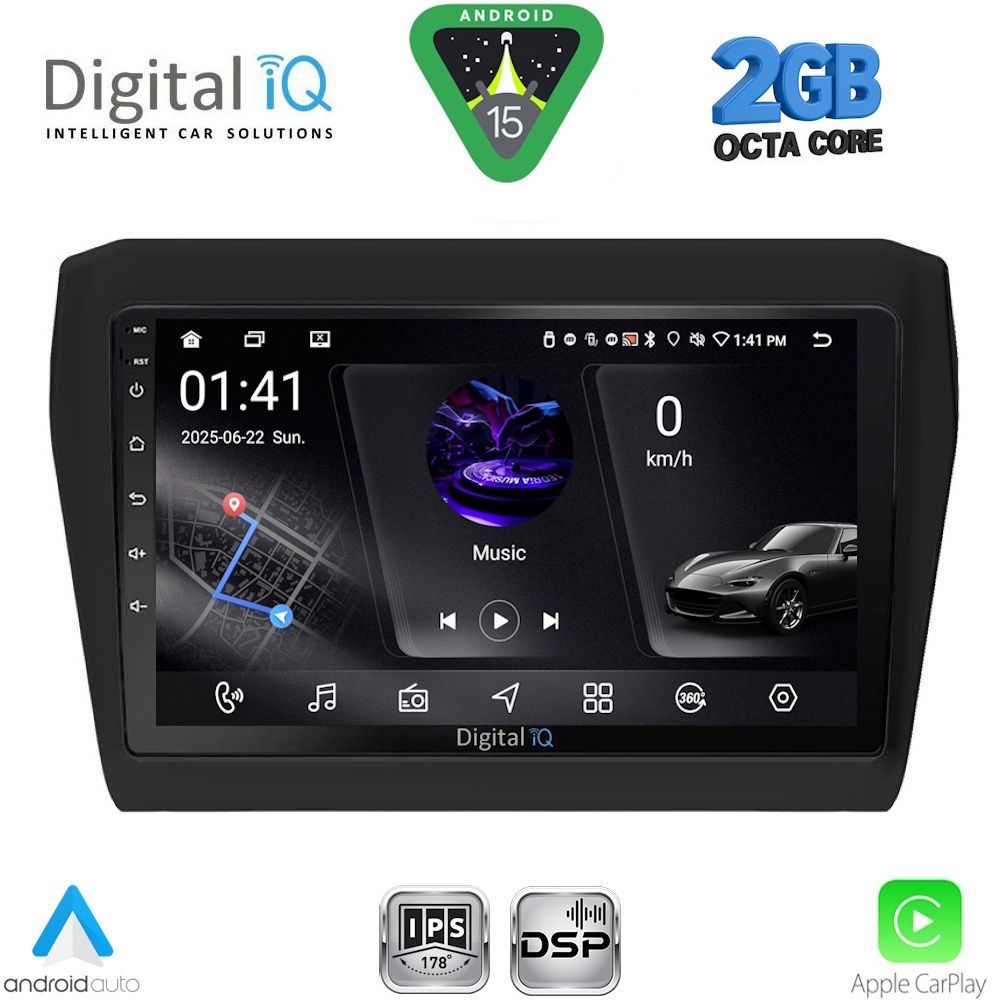 DIGITAL IQ RSF 4686_CPA (9inc) MULTIMEDIA TABLET for SUZUKI SWIFT mod. 2017-2023