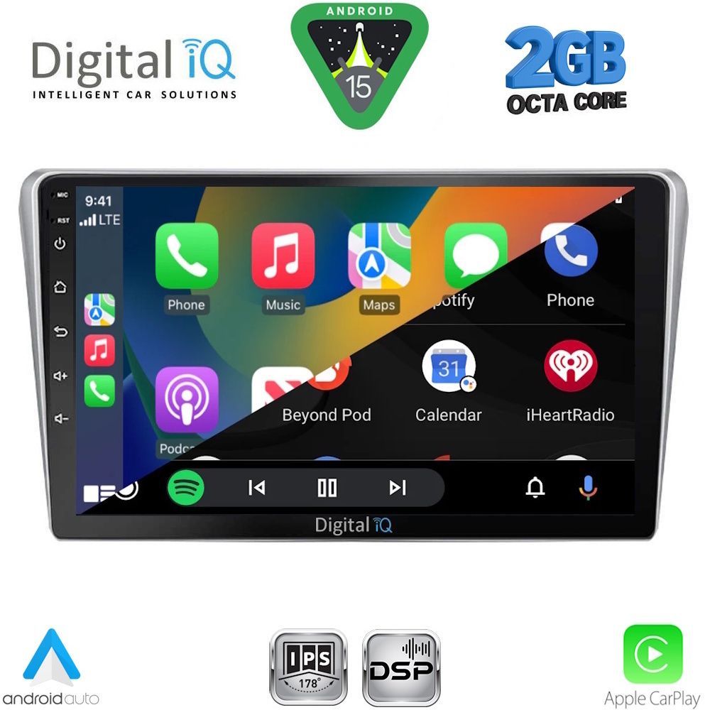 DIGITAL IQ RSF 4704SL_CPA (9inc) MULTIMEDIA TABLET for TOYOTA AVENSIS (T25) mod. 2003-2009 (SILVER) - Image 2