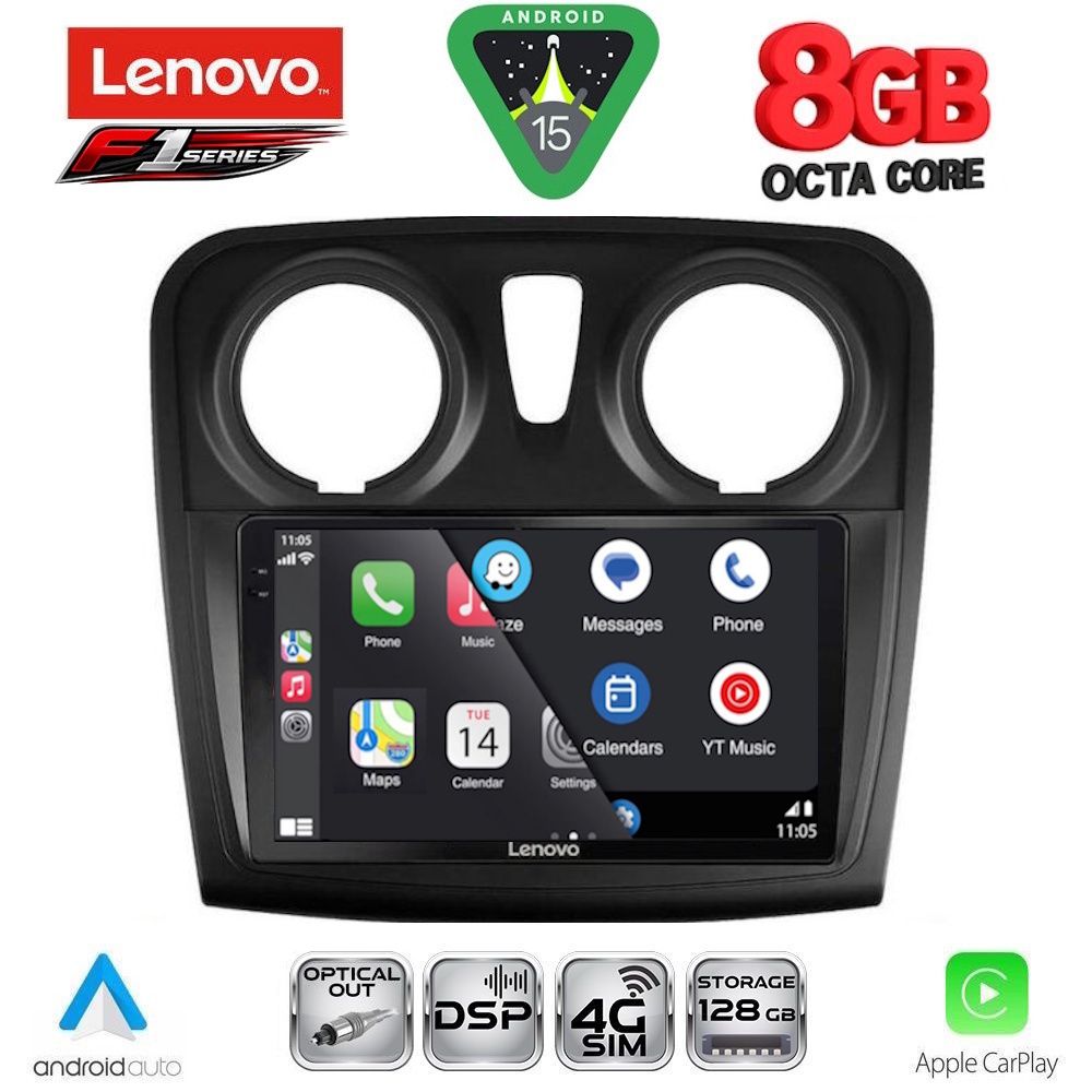 LENOVO SSR 10108_CPA (9inc) MULTIMEDIA TABLET for DACIA LOGAN – SANDERO mod. 2012-2019 - Image 2