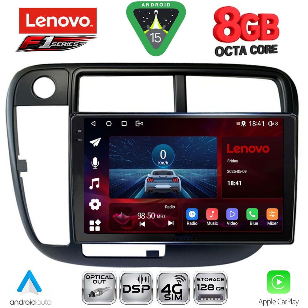 LENOVO SSR 10186_CPA CLIMA (9inc) MULTIMEDIA TABLET for HONDA CIVIC mod. 1995-2001
