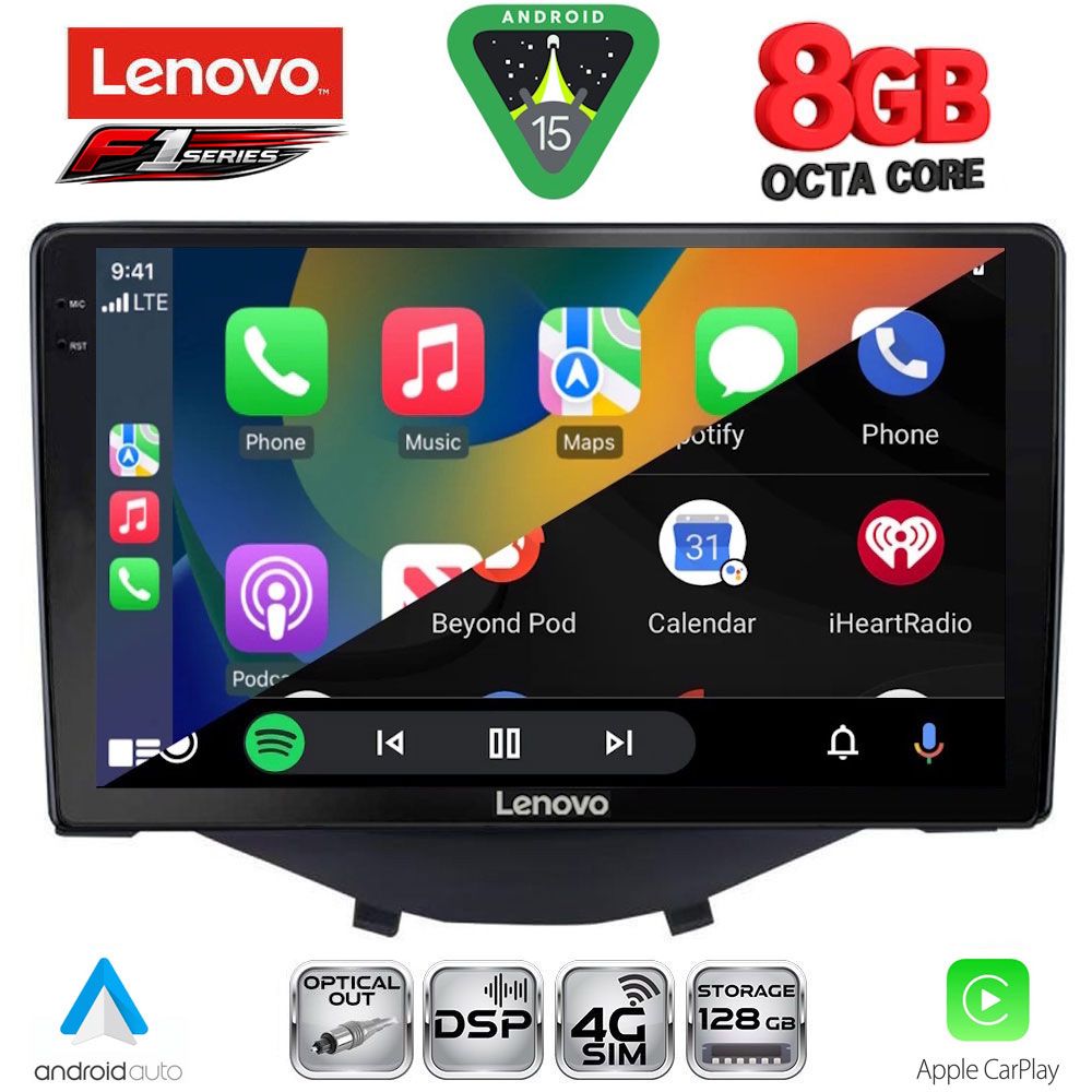 LENOVO SSR 10715_CPA CLIMA-A/C (9inc) MULTIMEDIA TABLET for CITROEN C1-PEUGEOT 108-TOYOTA AYGO mod. 2014-2022 - Image 2
