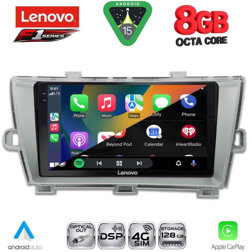 LENOVO SSR 10726SL_CPA (9inc) MULTIMEDIA TABLET for TOYOTA PRIUS mod. 2009-2015 (SILVER) - Image 2